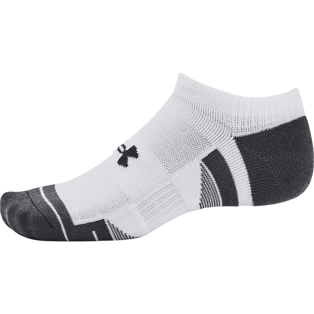 Under Armour Performance Tech (3 Pack) No Show Socks - White - Image 4