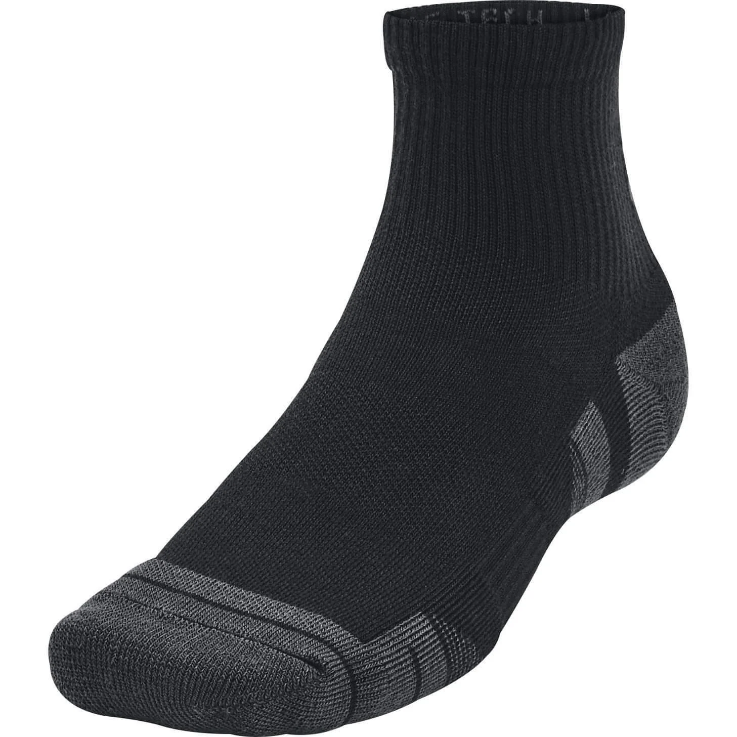 Under Armour Performance Tech (3 Pack) Quarter Socks - Black - Image 2