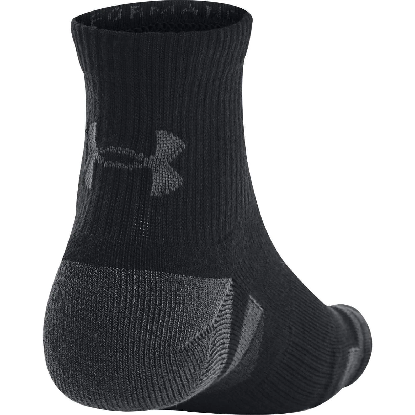 Under Armour Performance Tech (3 Pack) Quarter Socks - Black - Image 3