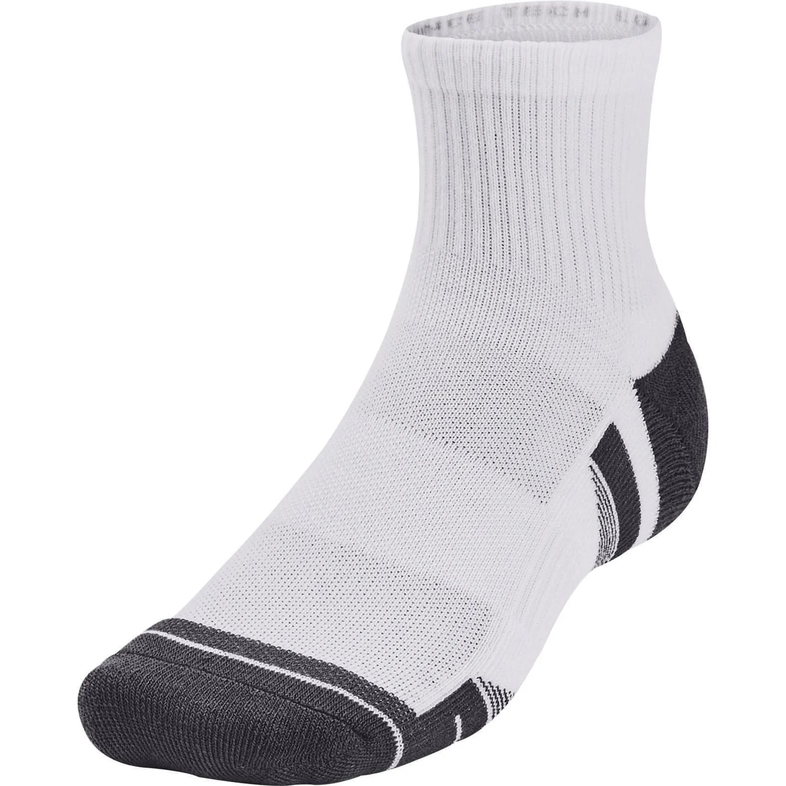 Under Armour Performance Tech (3 Pack) Quarter Socks - White - Image 2