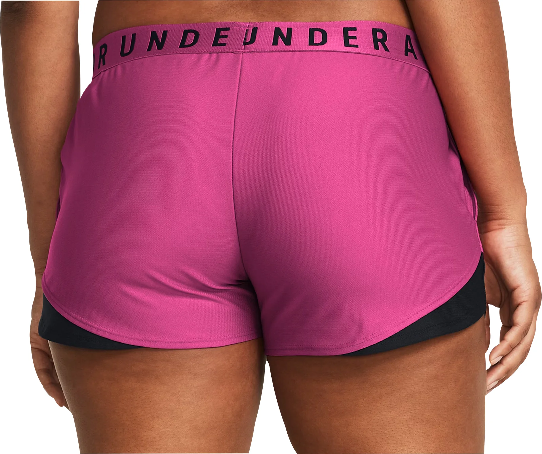 Under Armour Play Up 3.0 Womens Running Shorts - Pink - Image 2