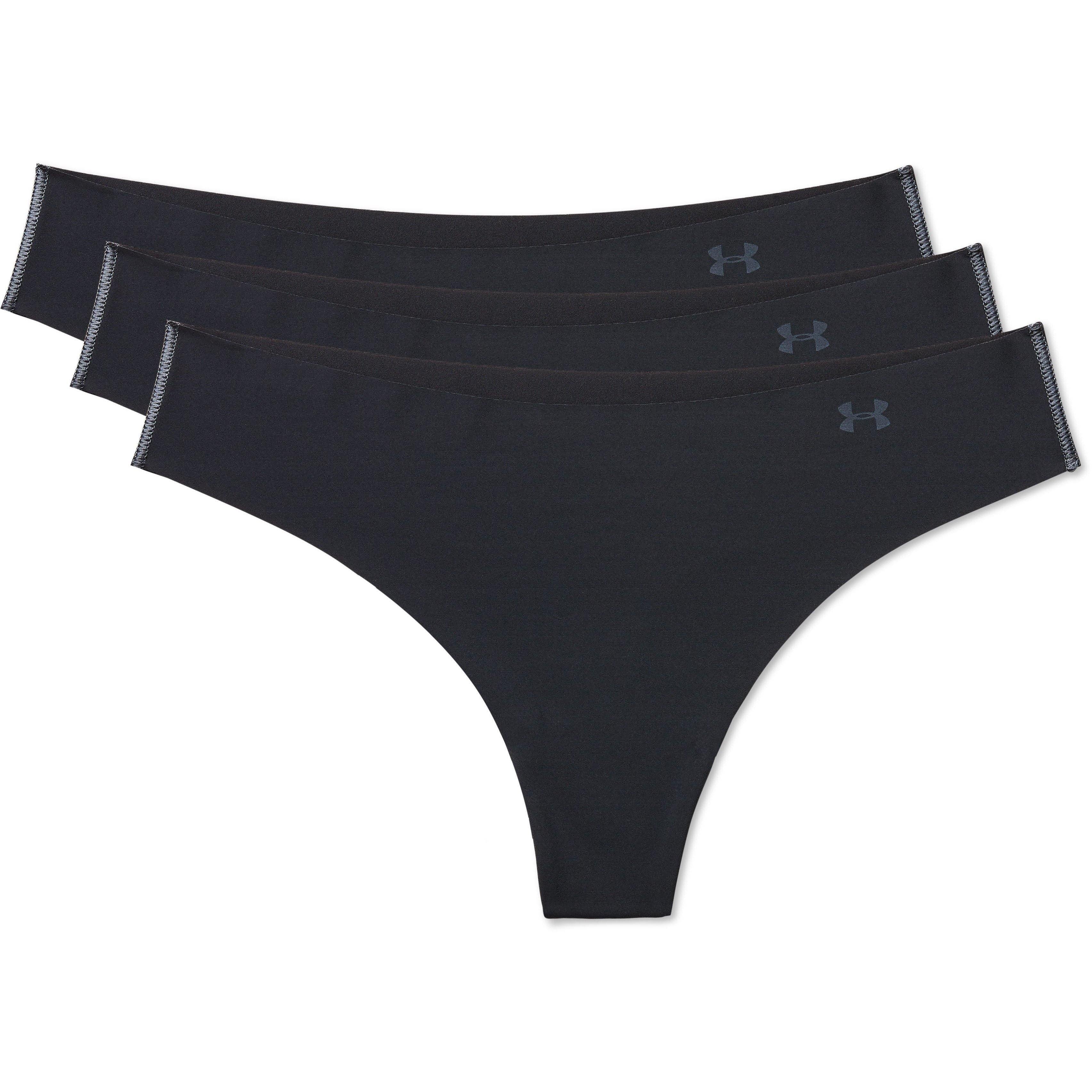 Under Armour Pure Stretch (3 Pack) Womens Thong - Black