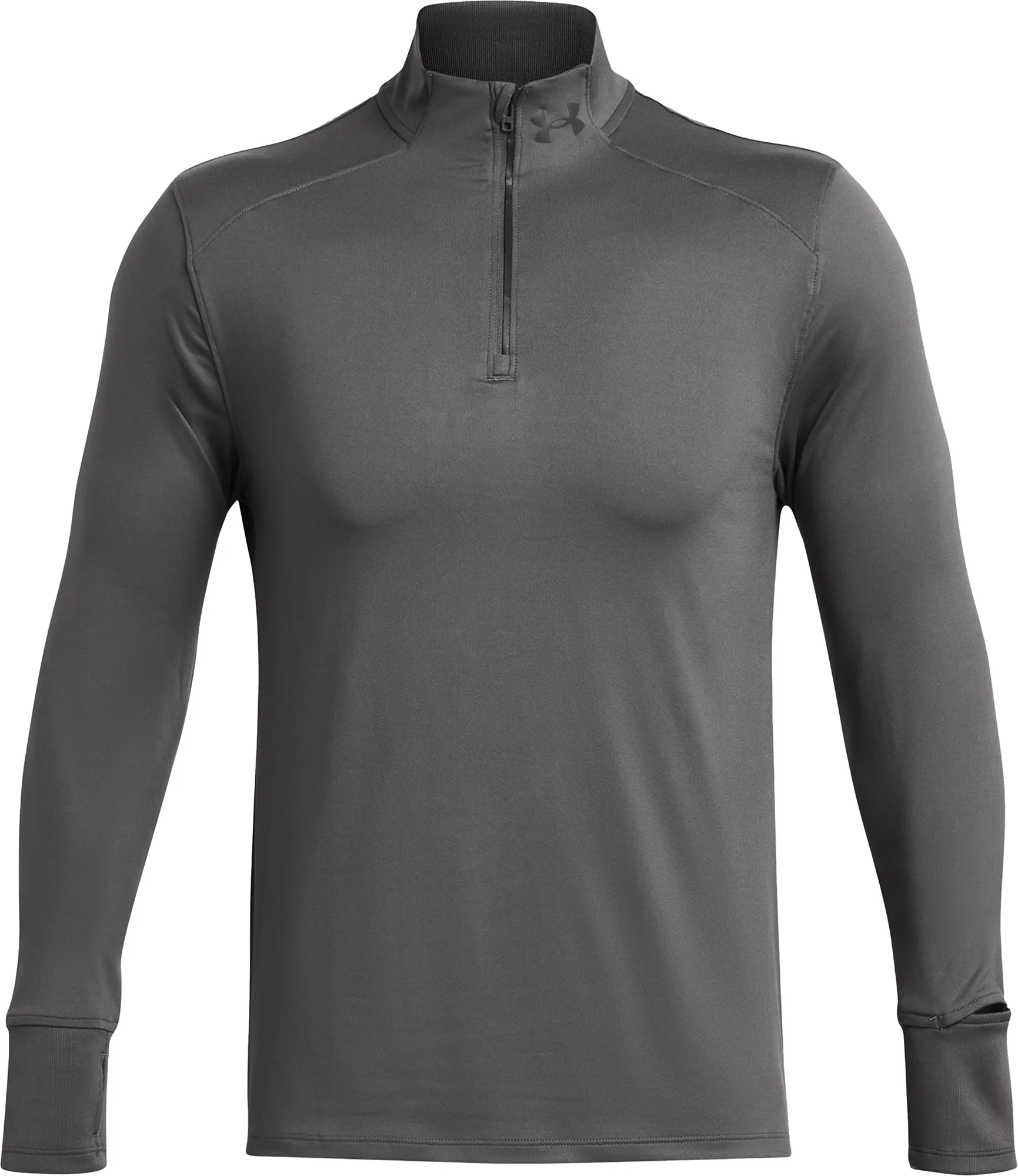 Under Armour Qualifier Half Zip Long Sleeve Mens Running Top - Grey - Image 4