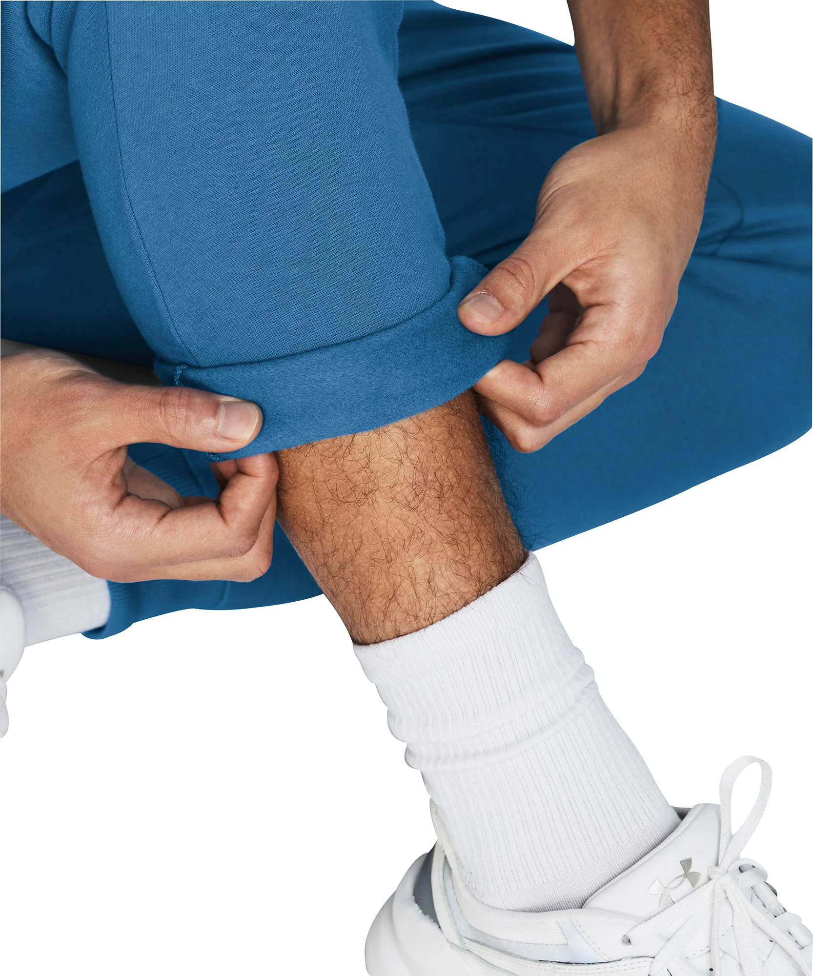 Under Armour Rival Fleece Mens Training Joggers - Blue - Image 4
