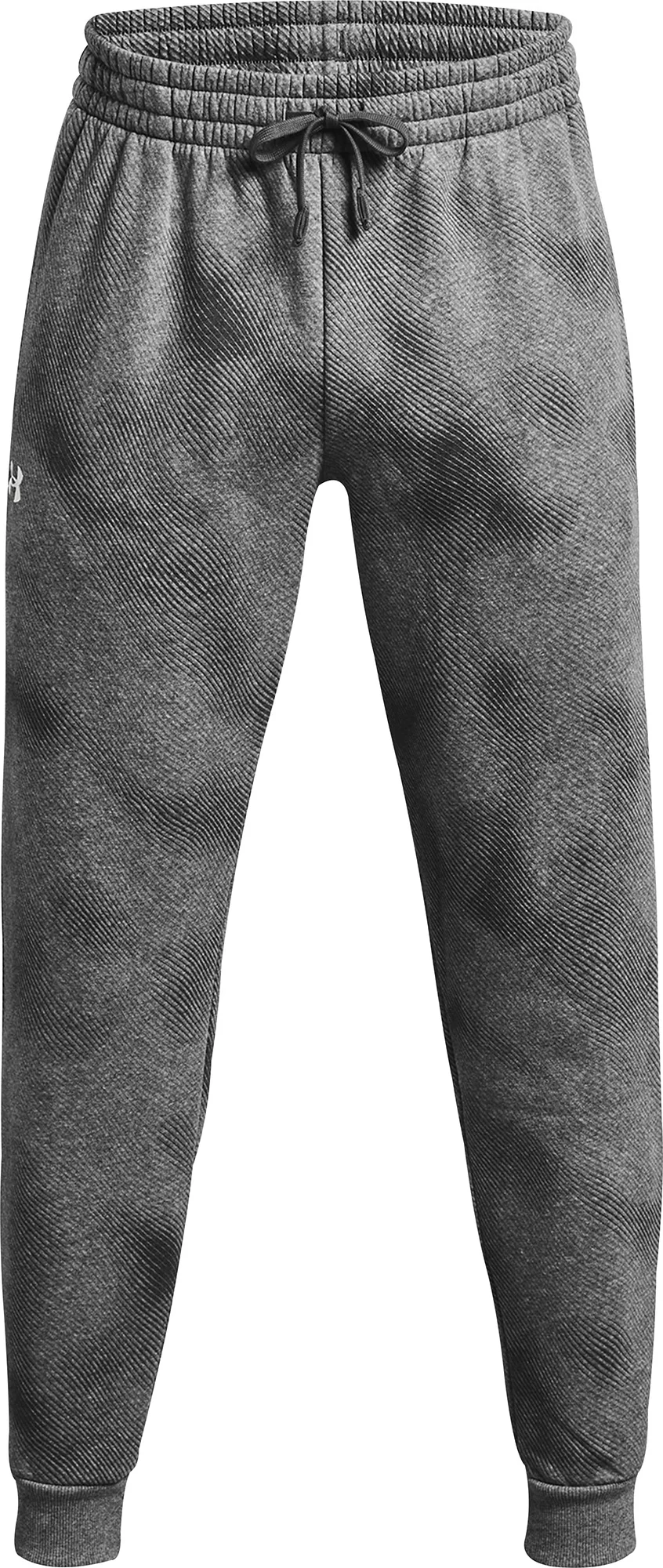 Under Armour Rival Fleece Printed Mens Training Joggers - Grey - Image 4