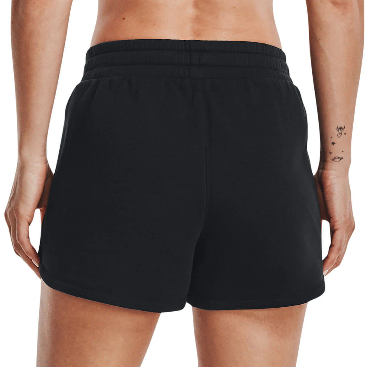 Under Armour Rival Womens Fleece Shorts - Black - Image 2