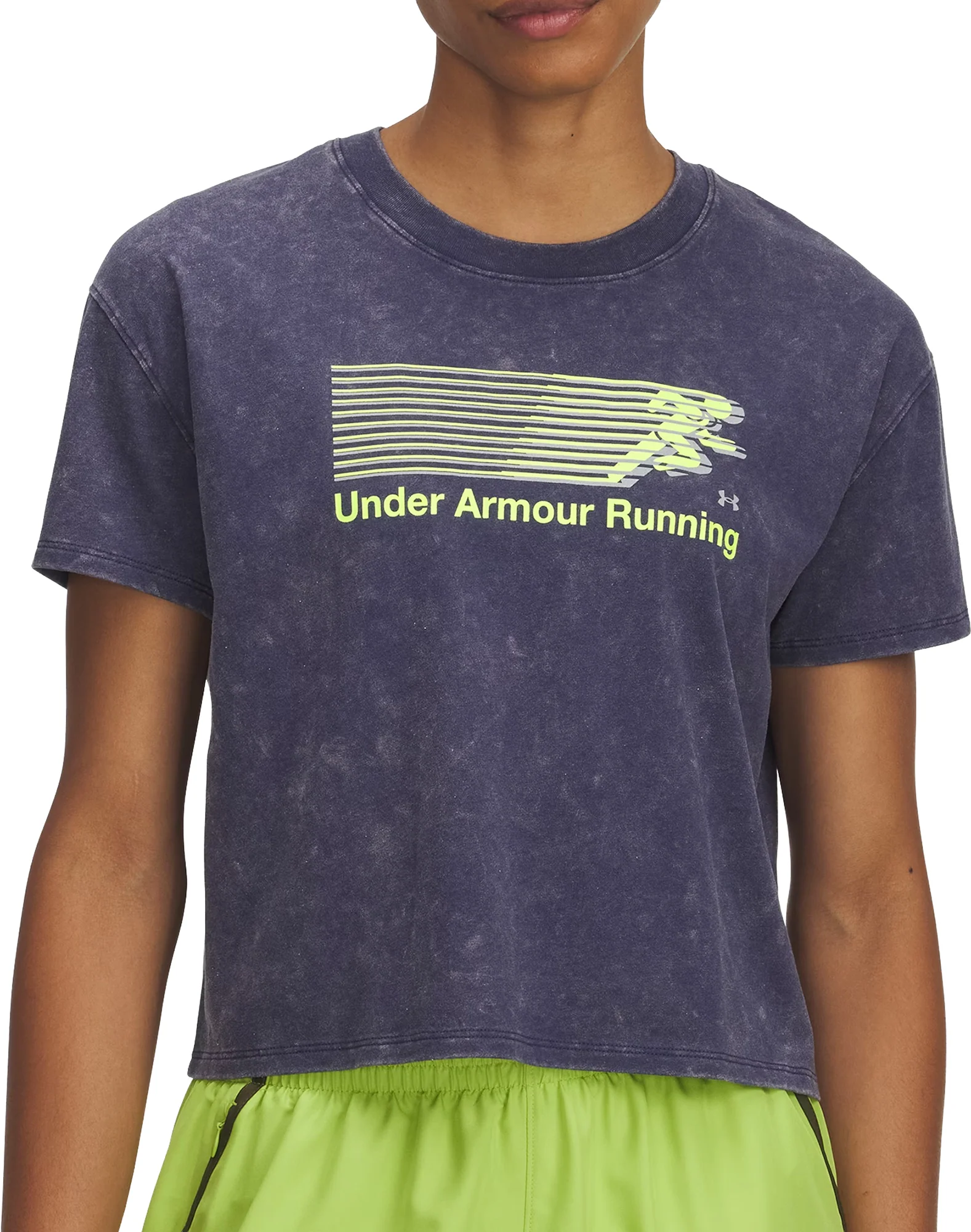 Under Armour Run Graphic Short Sleeve Womens Running Top - Blue