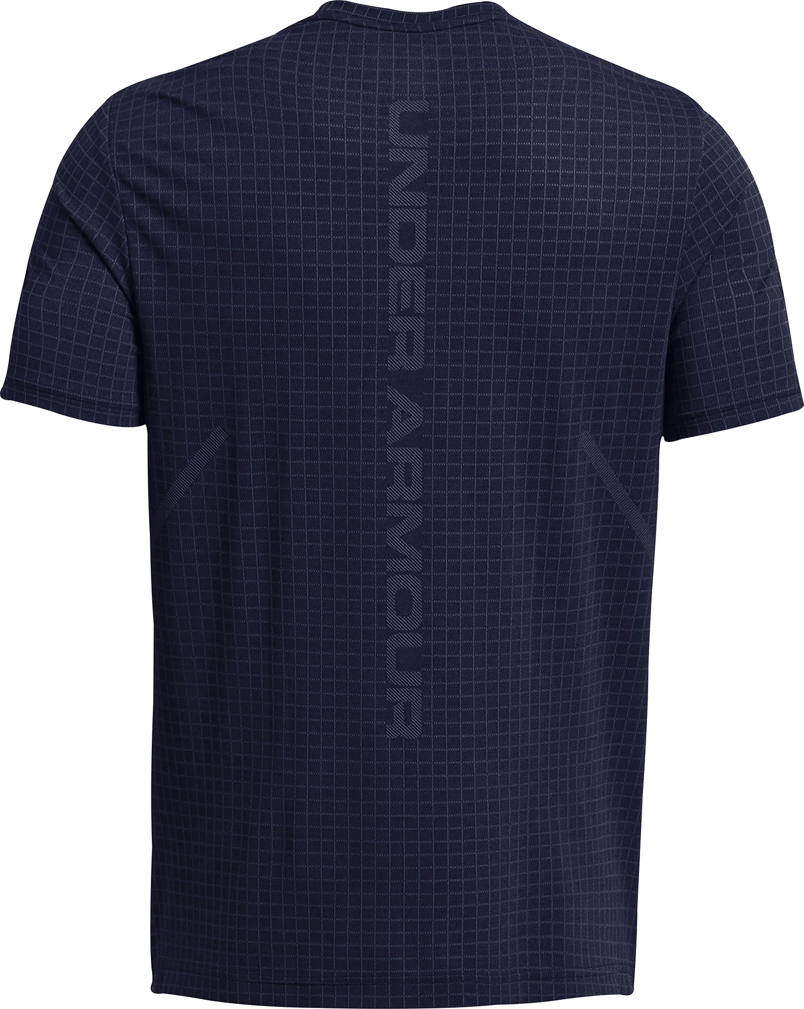 Under Armour Seamless Grid Short Sleeve Mens Training Top - Blue - Image 5