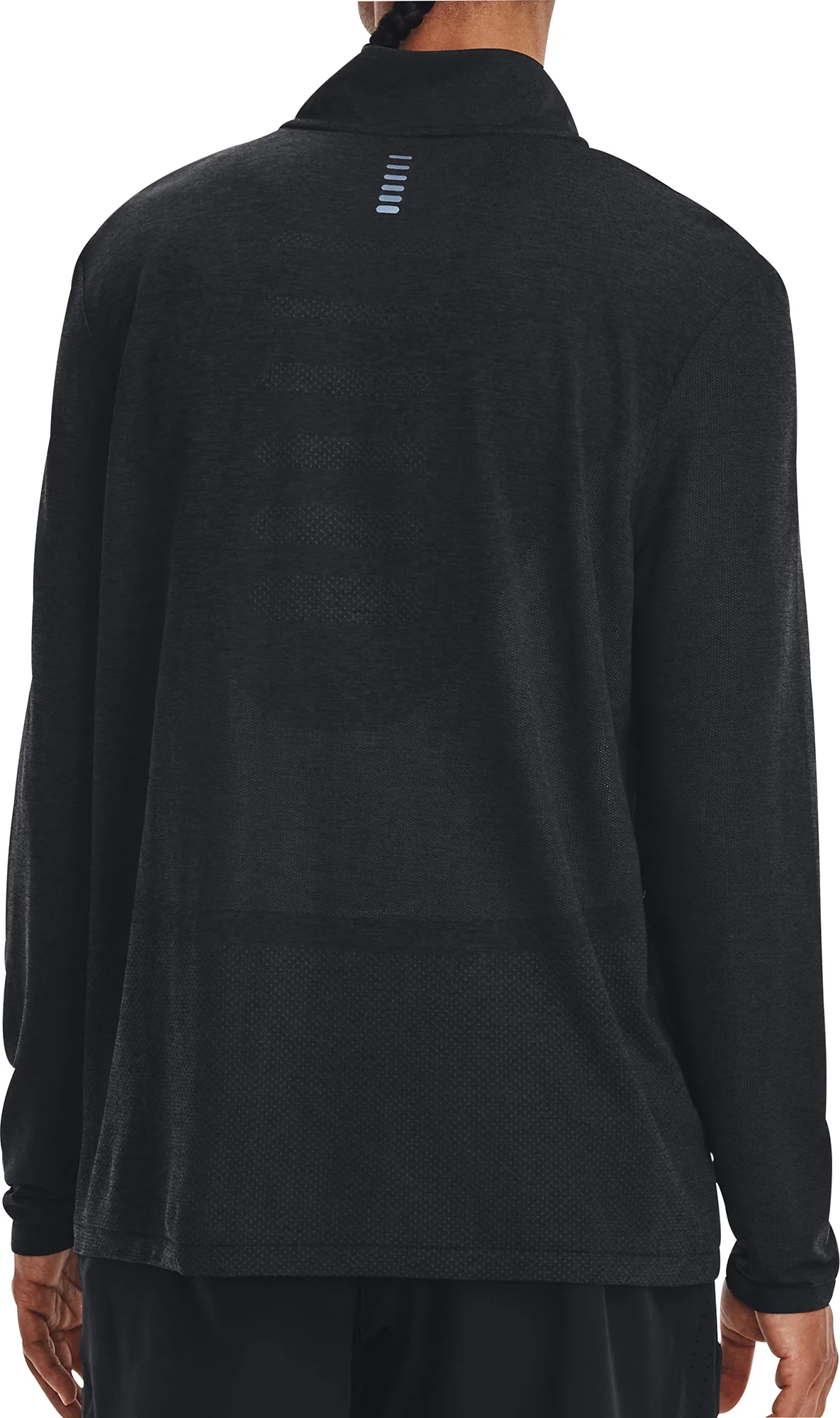 Under Armour Seamless Stride Half Zip Long Sleeve Mens Running Top - Black - Image 2