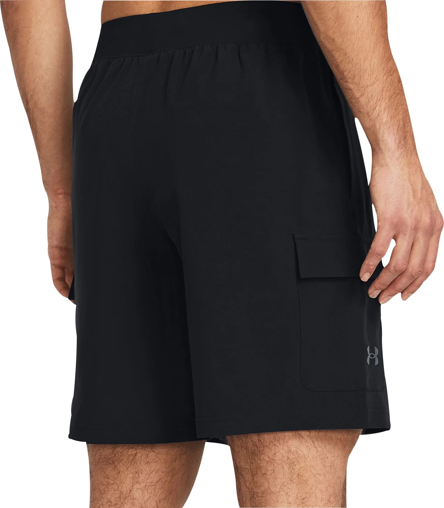 Under Armour Stretch Woven Cargo Mens Training Shorts - Black - Image 2