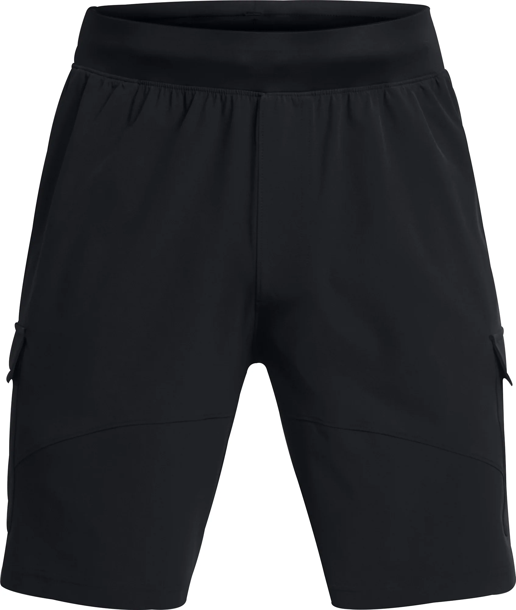 Under Armour Stretch Woven Cargo Mens Training Shorts - Black - Image 4