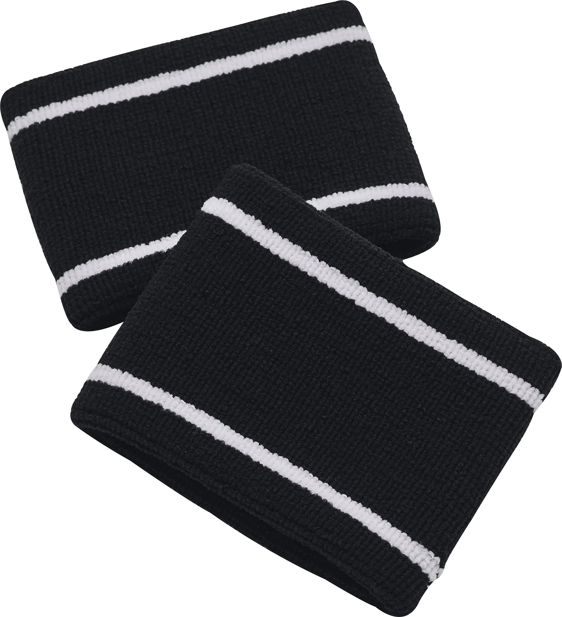 Under Armour Striped Performance Terry Wristbands - Black - Image 2
