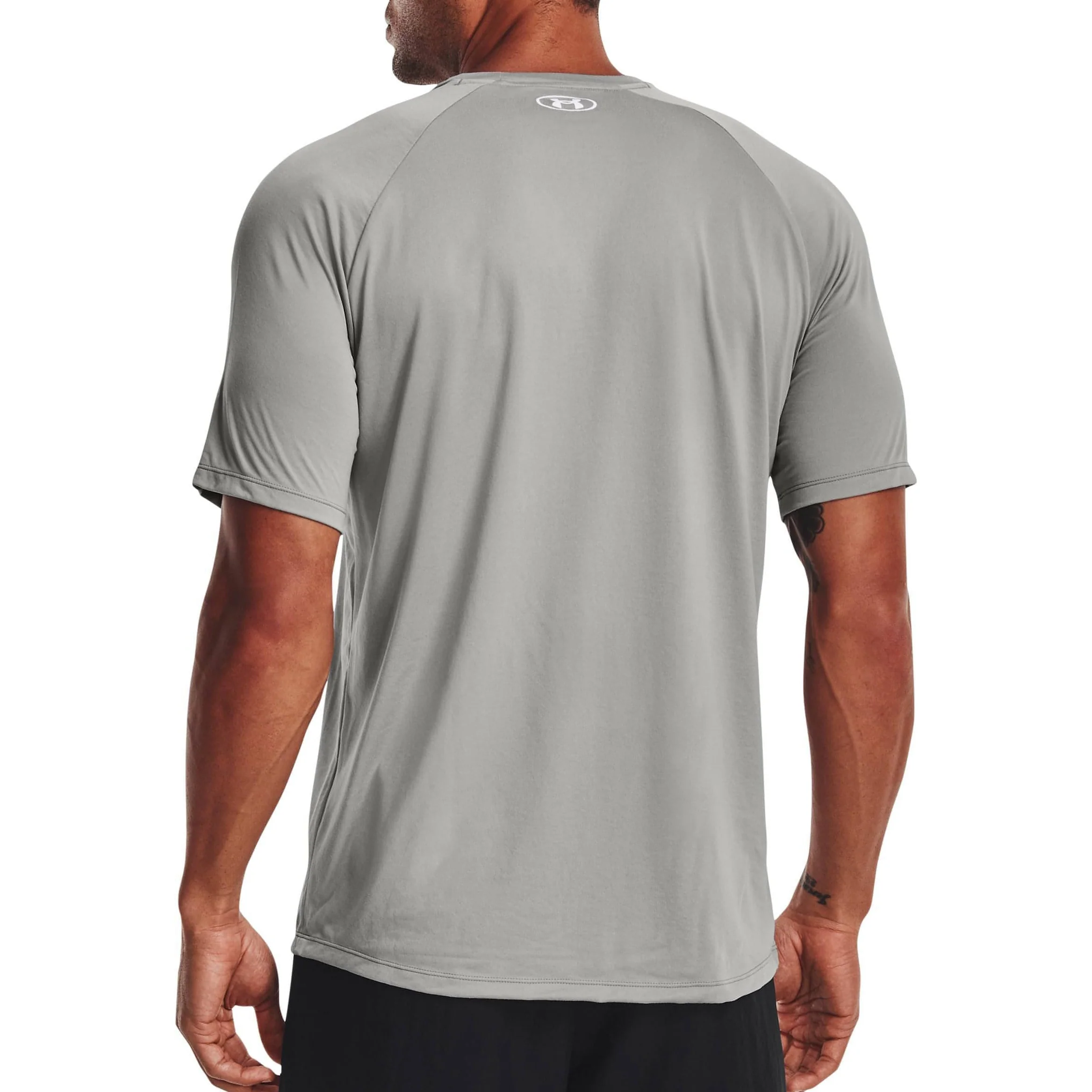 Under Armour Tech 2.0 Wordmark Graphic Short Sleeve Mens Training Top - Grey - Image 2
