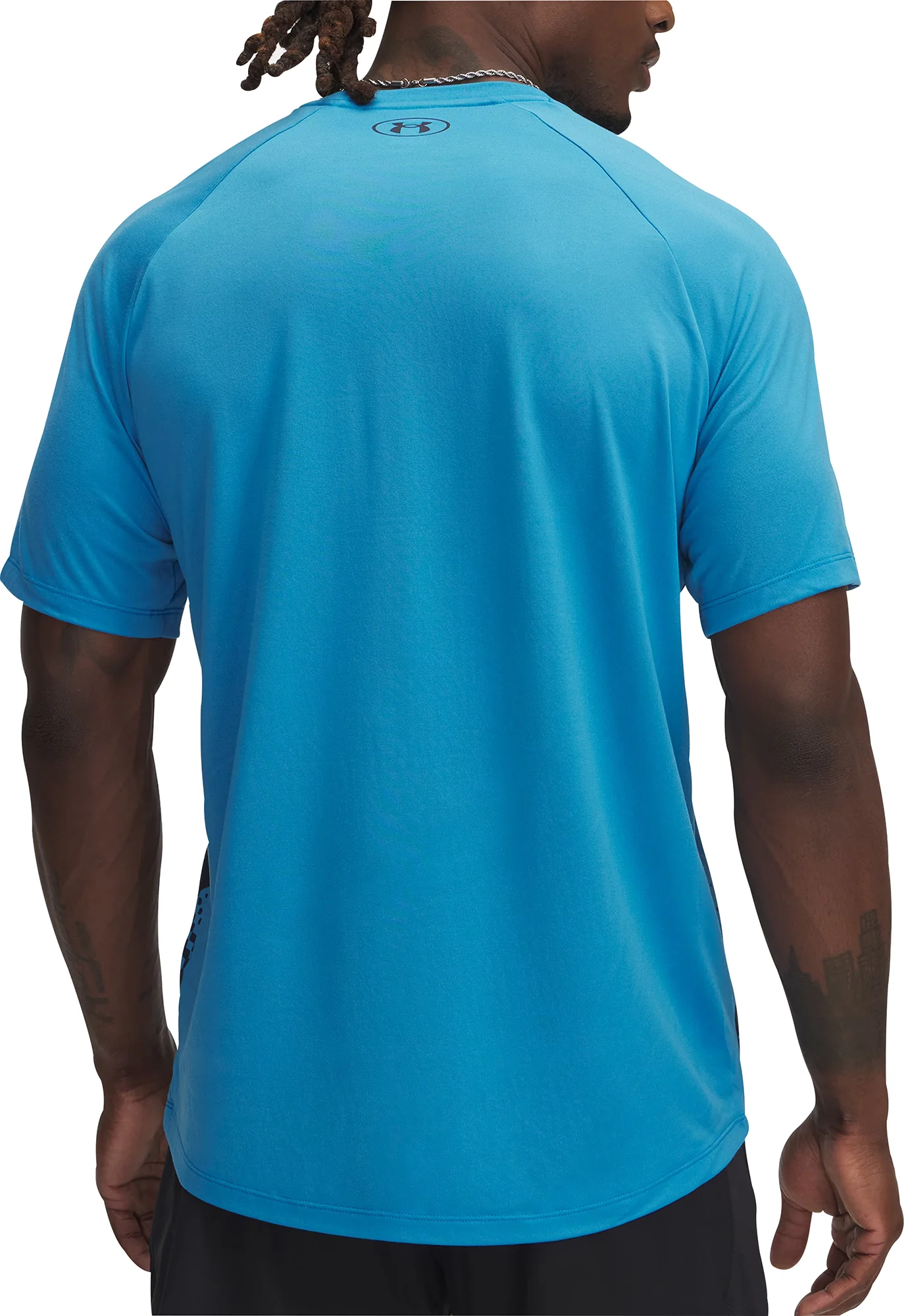 Under Armour Tech Fade Short Sleeve Mens Training Top - Blue - Image 2