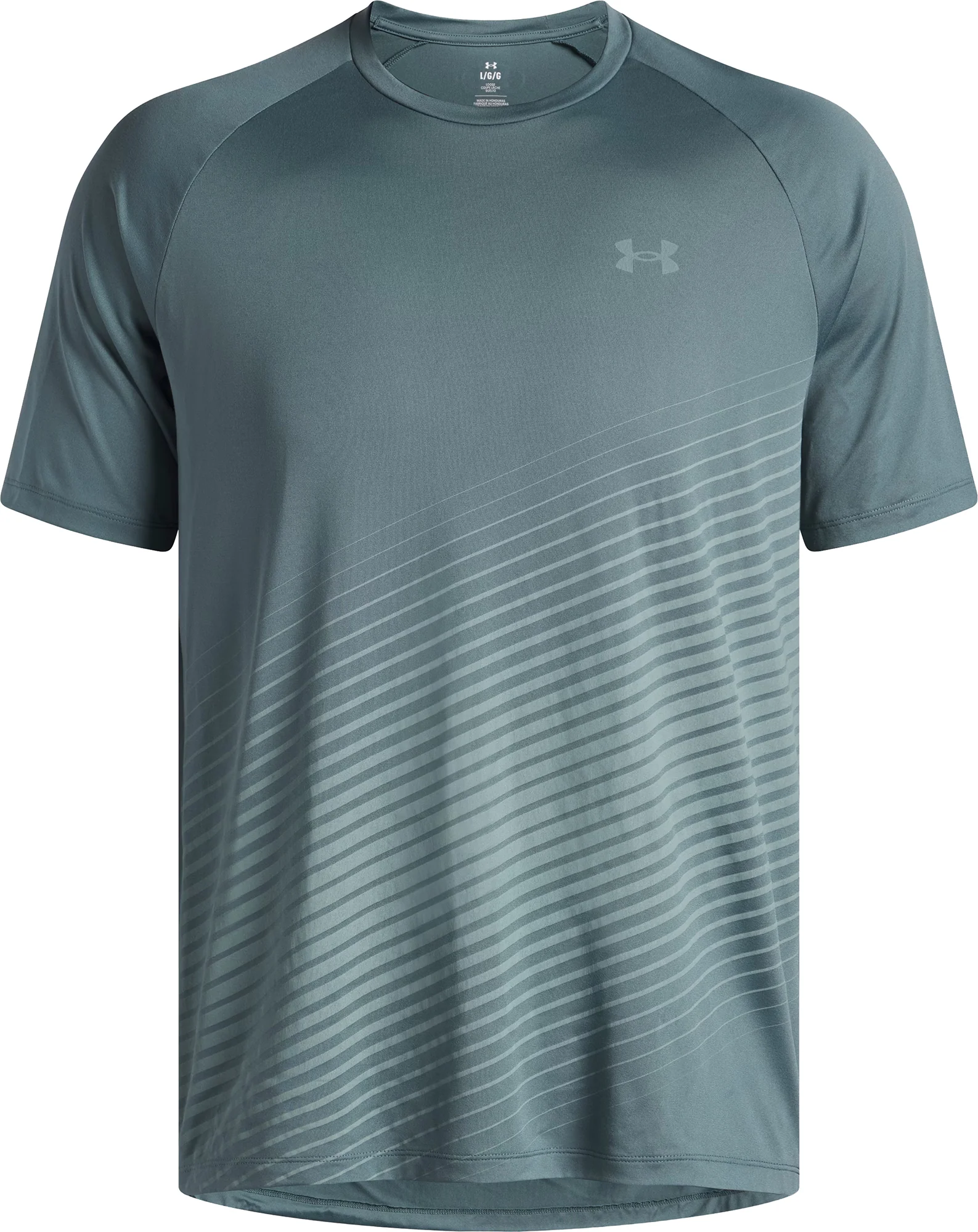 Under Armour Tech Fade Short Sleeve Mens Training Top - Blue - Image 3