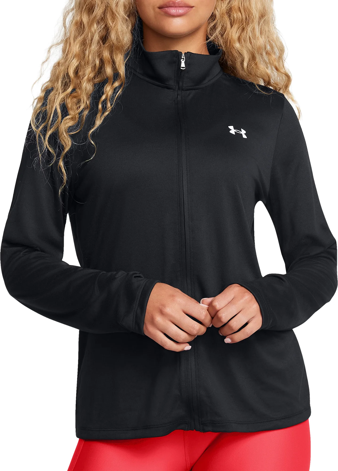 Under Armour Tech Full Zip Long Sleeve Womens Running Top - Black