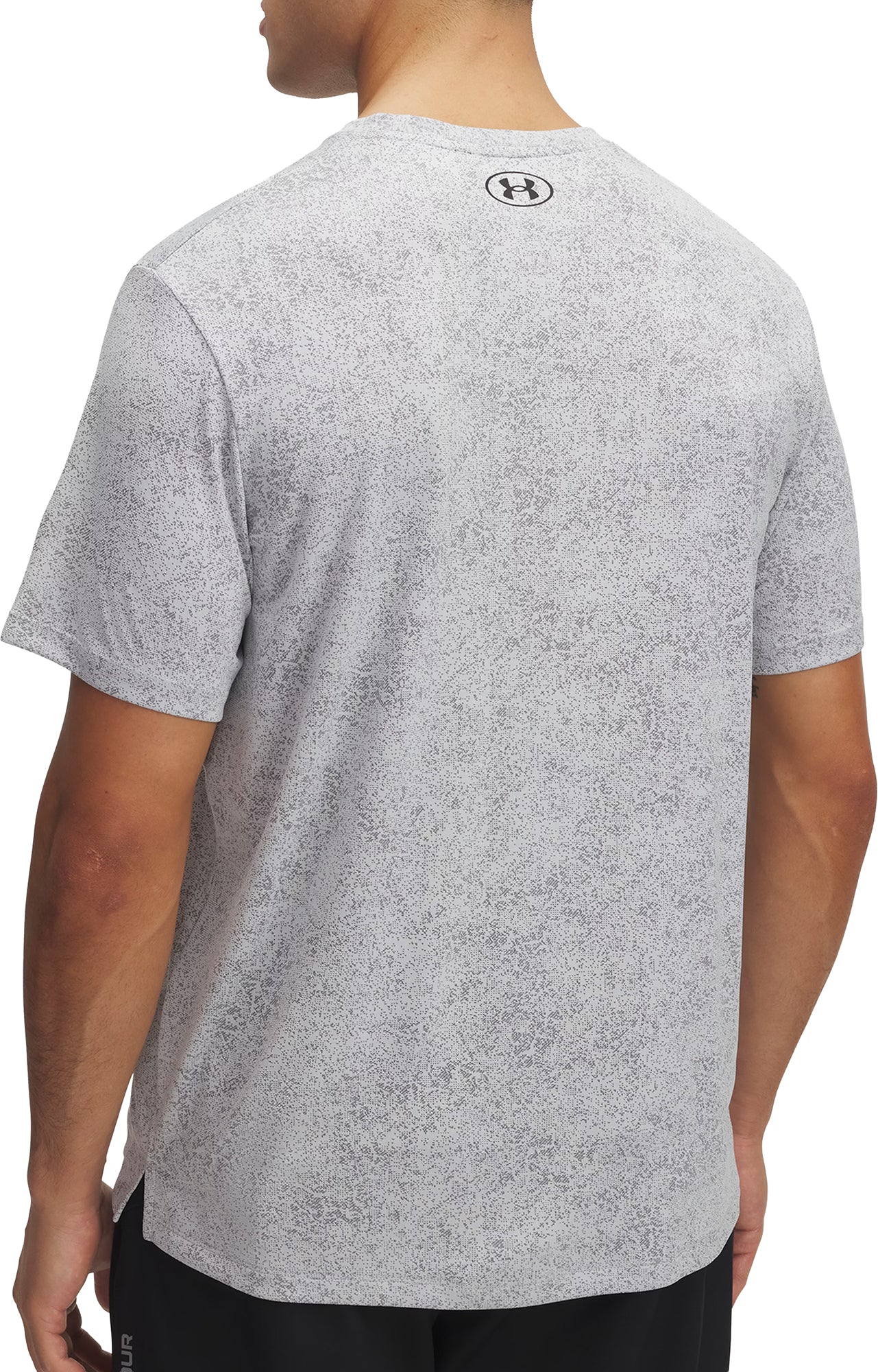 Under Armour Tech Pixelate Short Sleeve Mens Training Top - Grey - Image 2