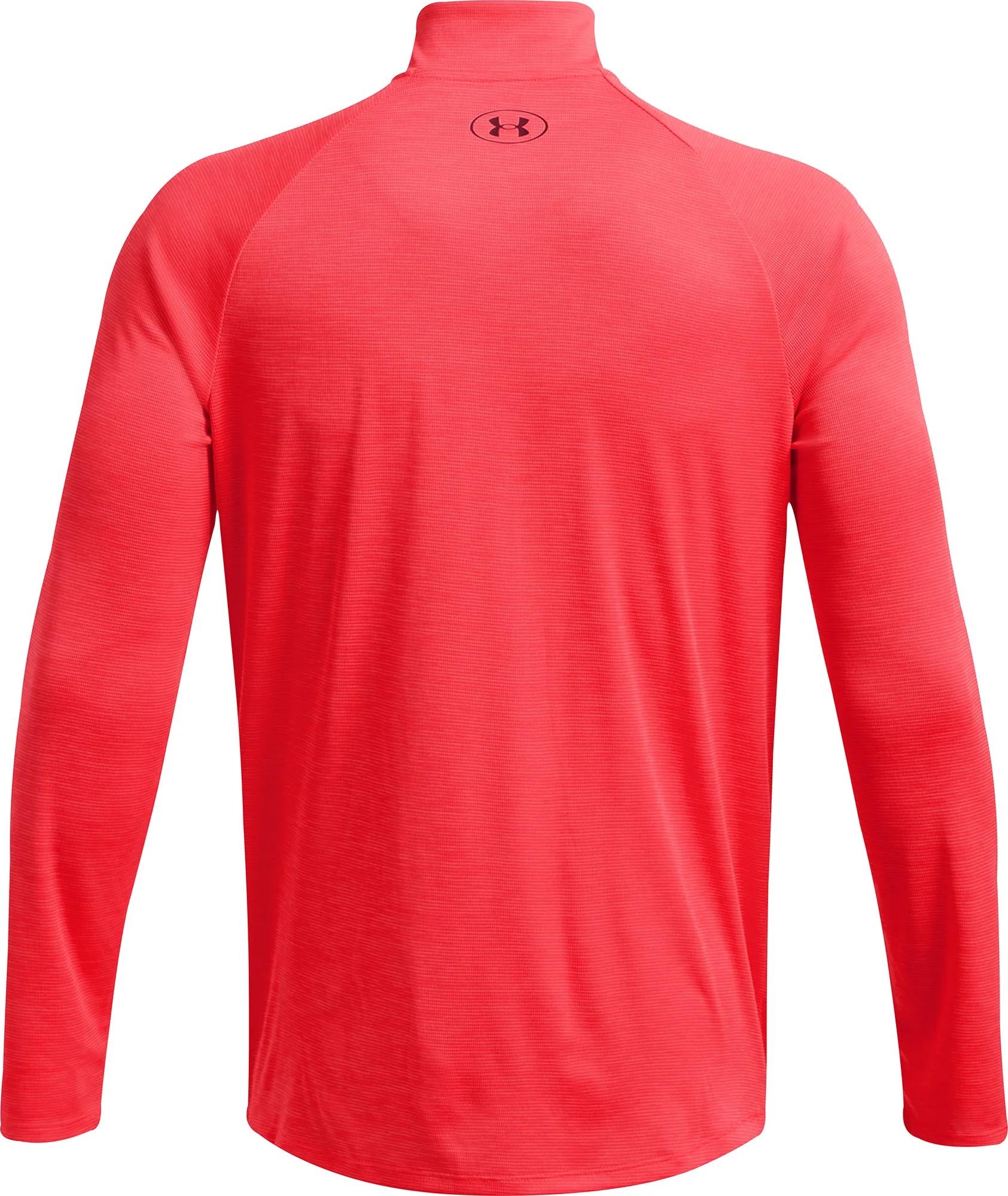 Under Armour Tech Textured Half Zip Long Sleeve Mens Running Top - Red - Image 4