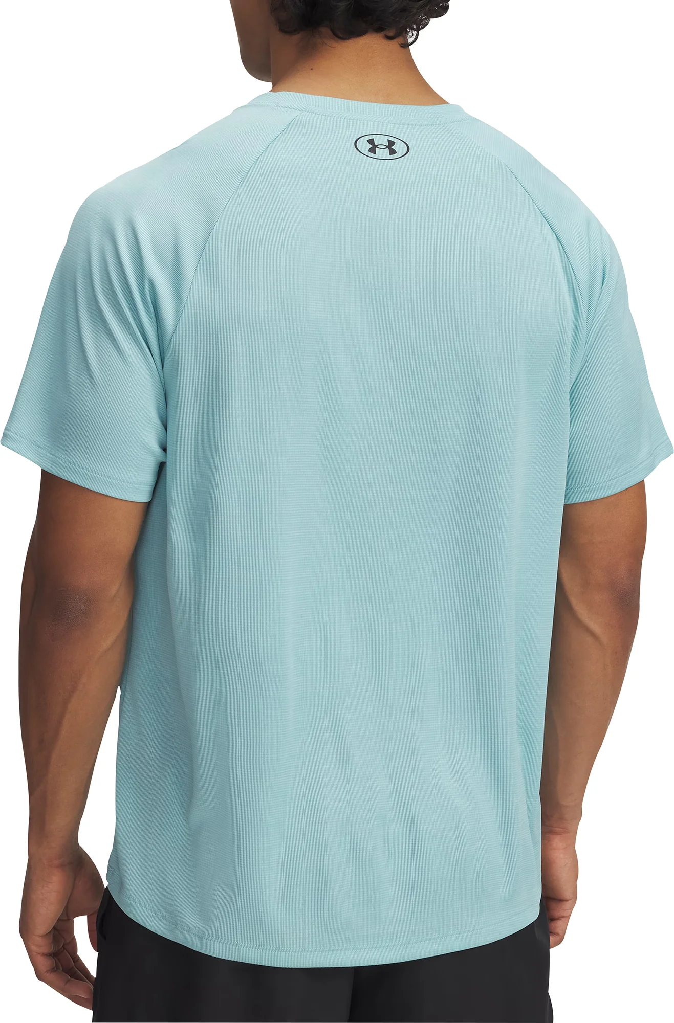 Under Armour Tech Textured Short Sleeve Mens Training Top - Blue - Image 2