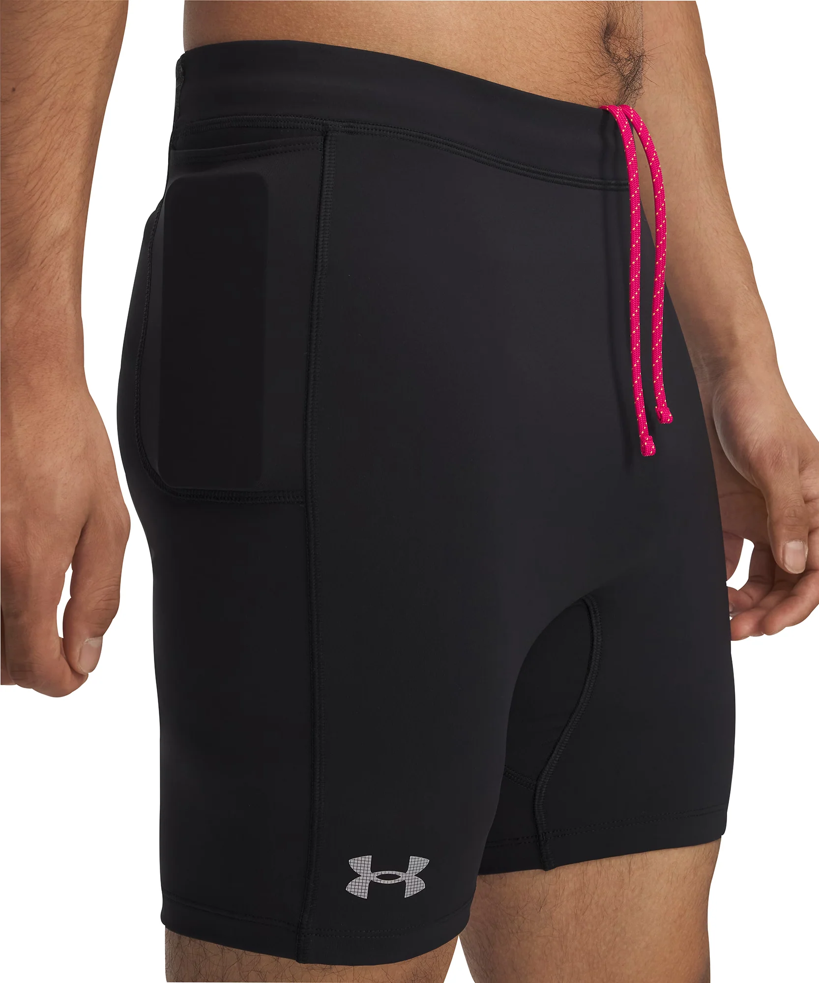 Under Armour Trail Launch Pro Mens Short Running Tights - Black - Image 3