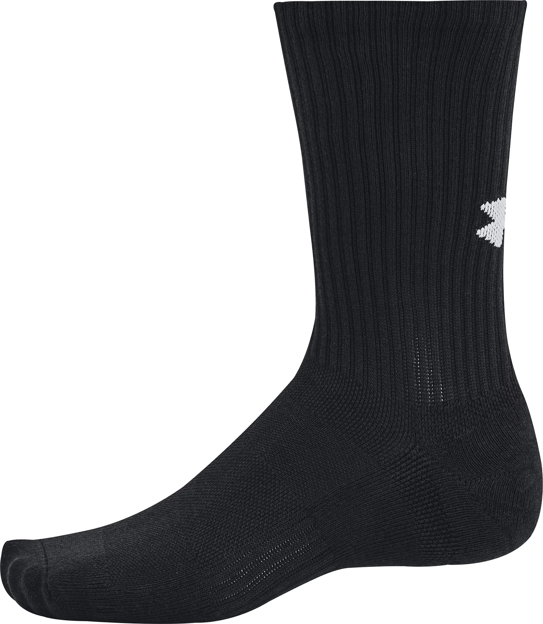 Under Armour Training Cotton (3 Pack) Crew Socks - Black - Image 4