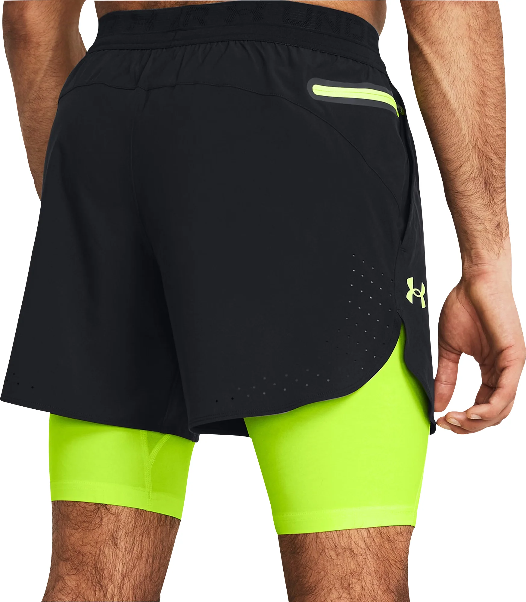 Under Armour Vanish Elite 2 In 1 Mens Running Shorts - Black - Image 2