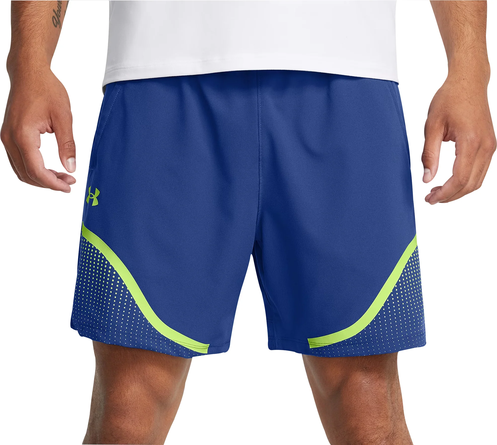 Under Armour Vanish Woven 6 Inch Graphic Mens Training Shorts - Blue - Image 3