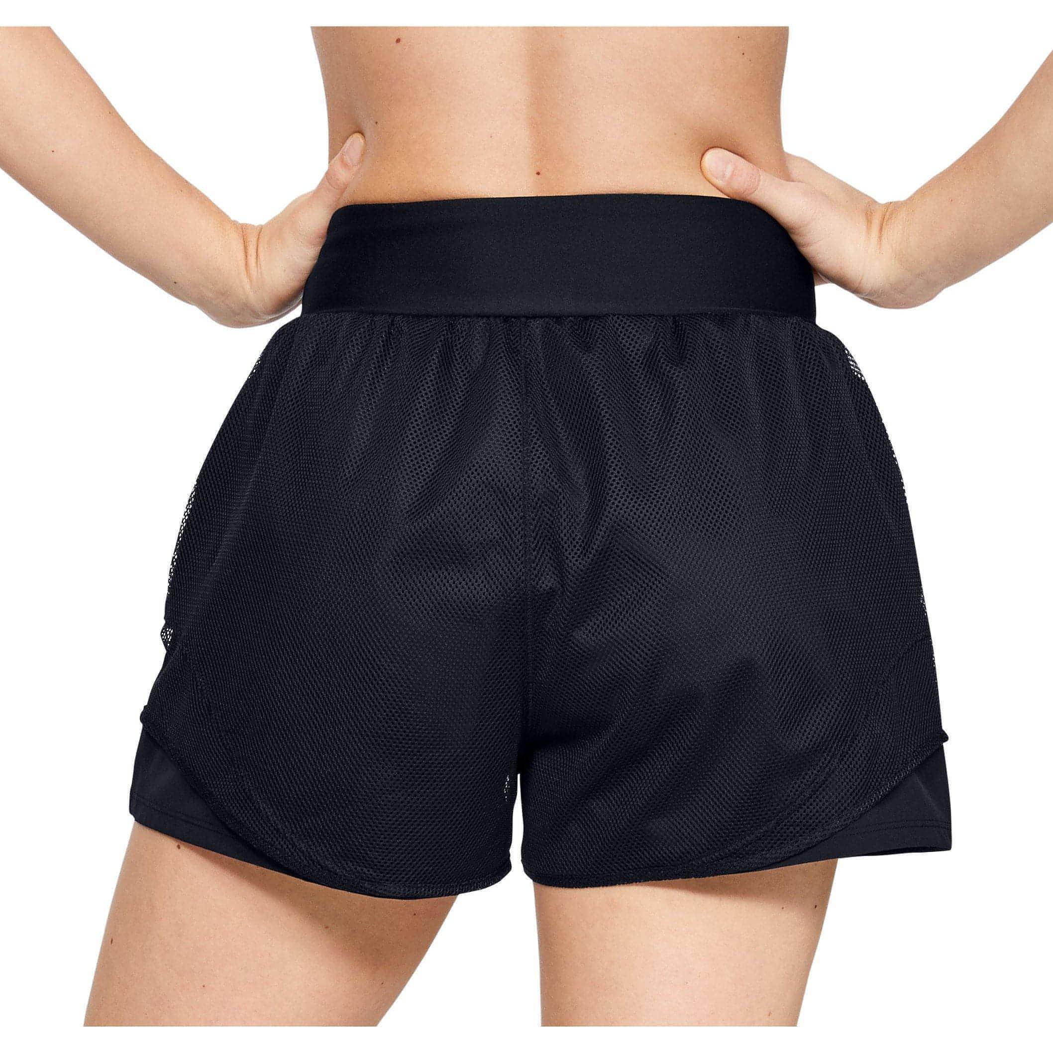 Under Armour Warrior Mesh Layer Womens Training Shorts - Black - Image 2
