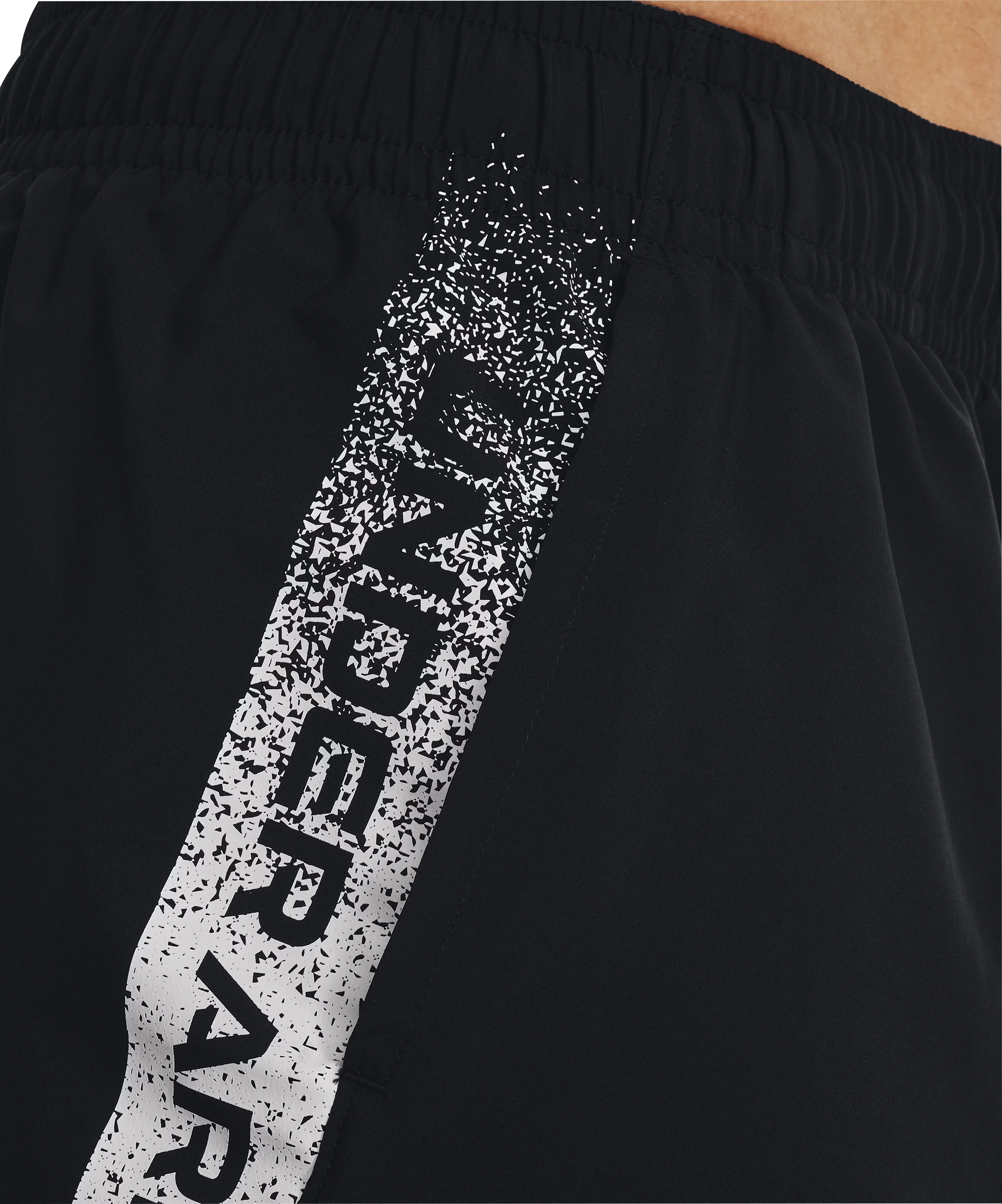 Under Armour Woven Graphic Mens Running Shorts - Black - Image 3