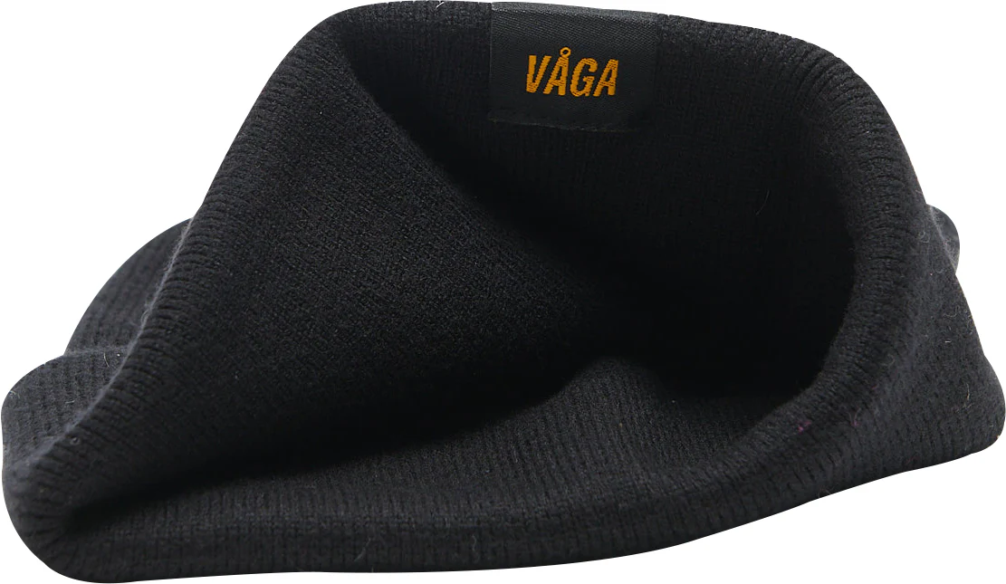 Vaga Fine Rib Running Beanie - Black - Image 3