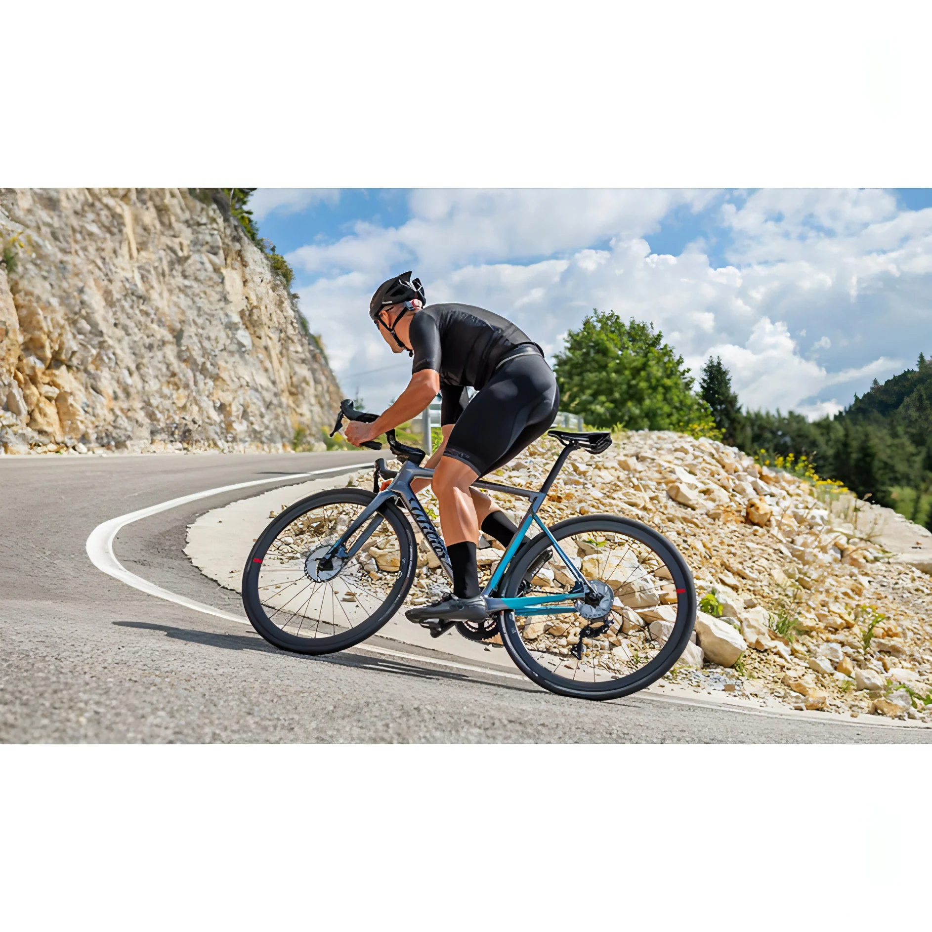 Wilier Triestina 0 SL Rival AXS Carbon Road Bike 2023 - Grey & Blue - Image 4